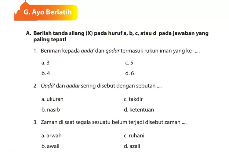 Kunci Jawaban PAI Kelas 9 Halaman 172 173 174 Ayo Berlatih: Pengertian ...