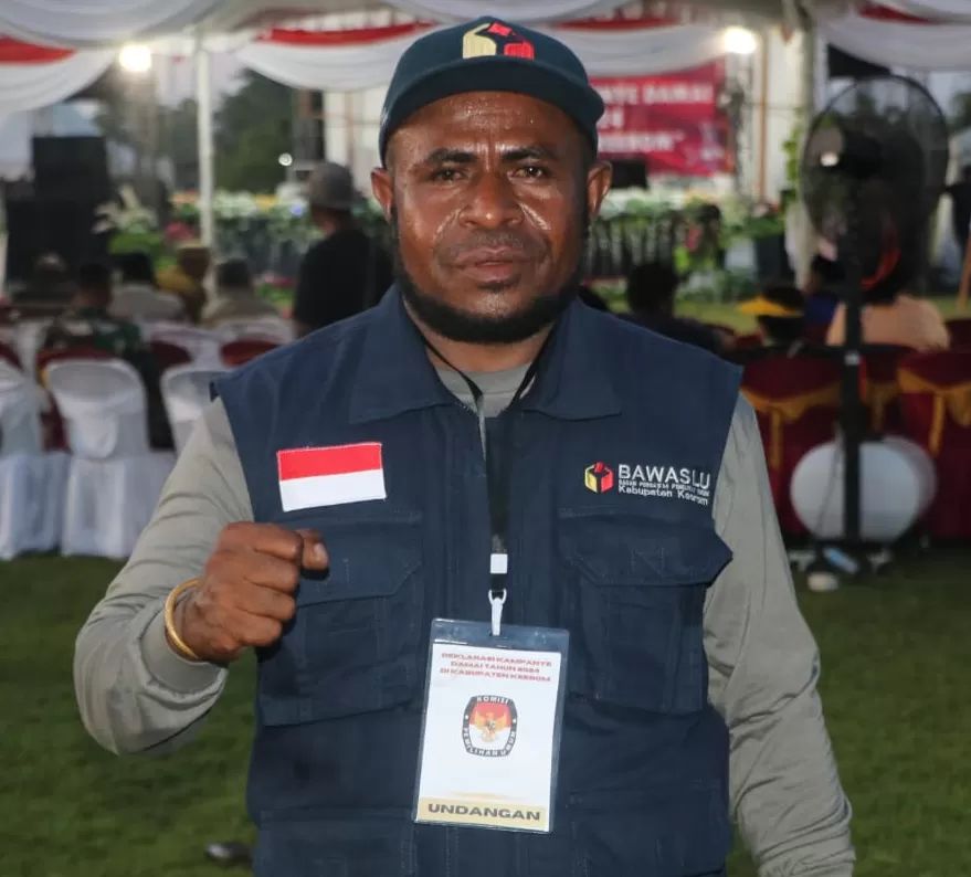 Ketua Bawaslu Keerom, Yaser Aris Runggamusi. Mustakim Ali/Cepos Online