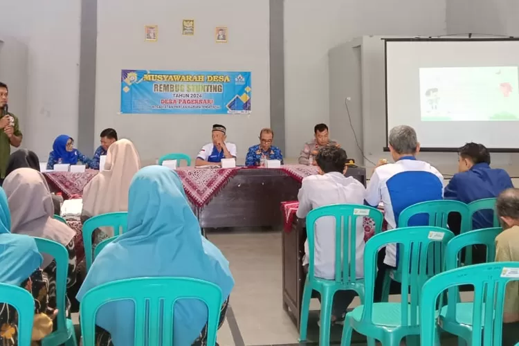 Musdes Rembug Stunting tahun 2024 Desa Pagersari, Kecamatan Patean.  (Edi prayitno/kontributor kendal)