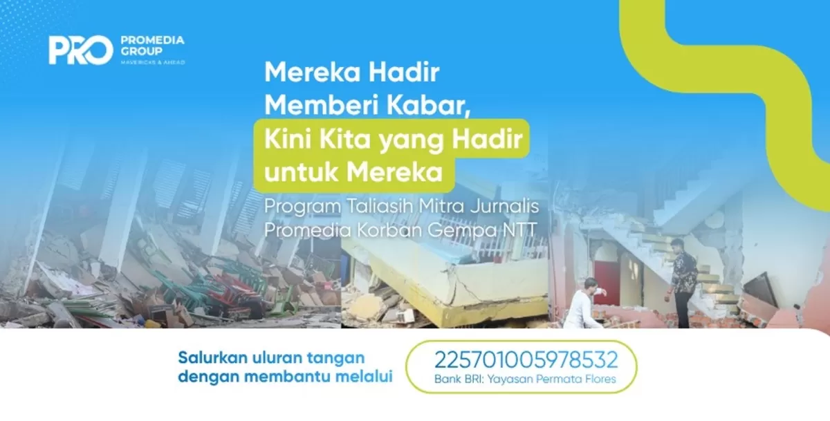 Program tali asih untuk mitra jurnalis Promedia yang menjadi korban gempa NTT. (Dok. Promedia Group)