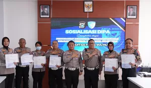 Dirlantas Polda Sultra Ikuti Sosialisasi DIPA dan Penandatanganan Pakta Integritas, Perkuat Akuntabilitas Pengelolaan Anggaran