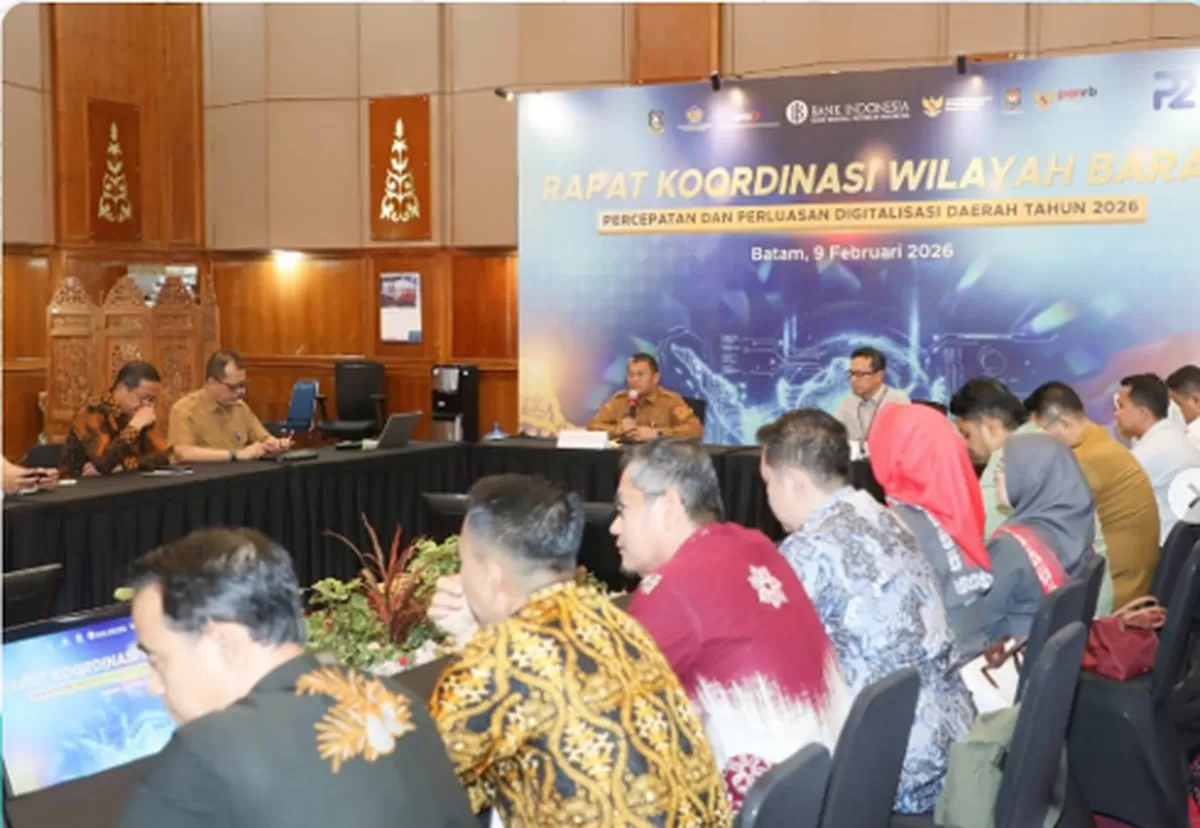 Sekda Kota Batam Firmansyah mewakili Walikota Batam saat  menghadiri Rakorwil dan Katalis I Percepatan dan Perluasan Digitalisasi Daerah (P2DD) Tahun 2026.  (Foto:Diskominfo Batam)
