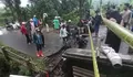Gawat! Jembatan Penghubung Citeureup-Sukamakmur Amblas, Jalan Terputus