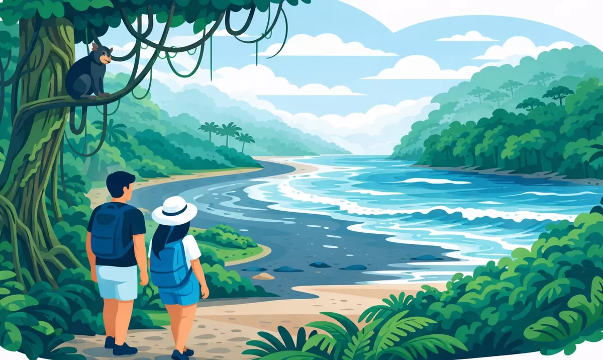 Leuweung Sancang Garut tawarkan hutan lindung, pantai alami, dan suasana sunyi yang masih jarang dikunjungi wisatawan. (Humayra Imannisa)