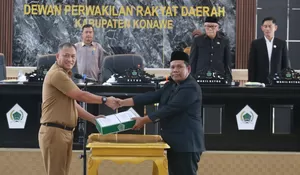 Serahkan LKPJ, Pemkab Konawe Paparkan Kinerja Tahun 2025