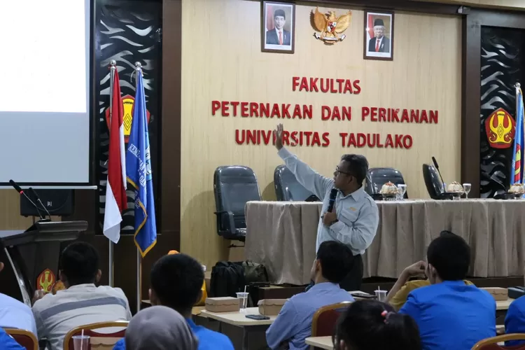 Suasana IMIP Series Lecture (ISL) yang diselenggarakan di Gedung Aula Fakultas Peternakan dan Perikanan Universitas Tadulako, Palu, Selasa (23/04/2024). 