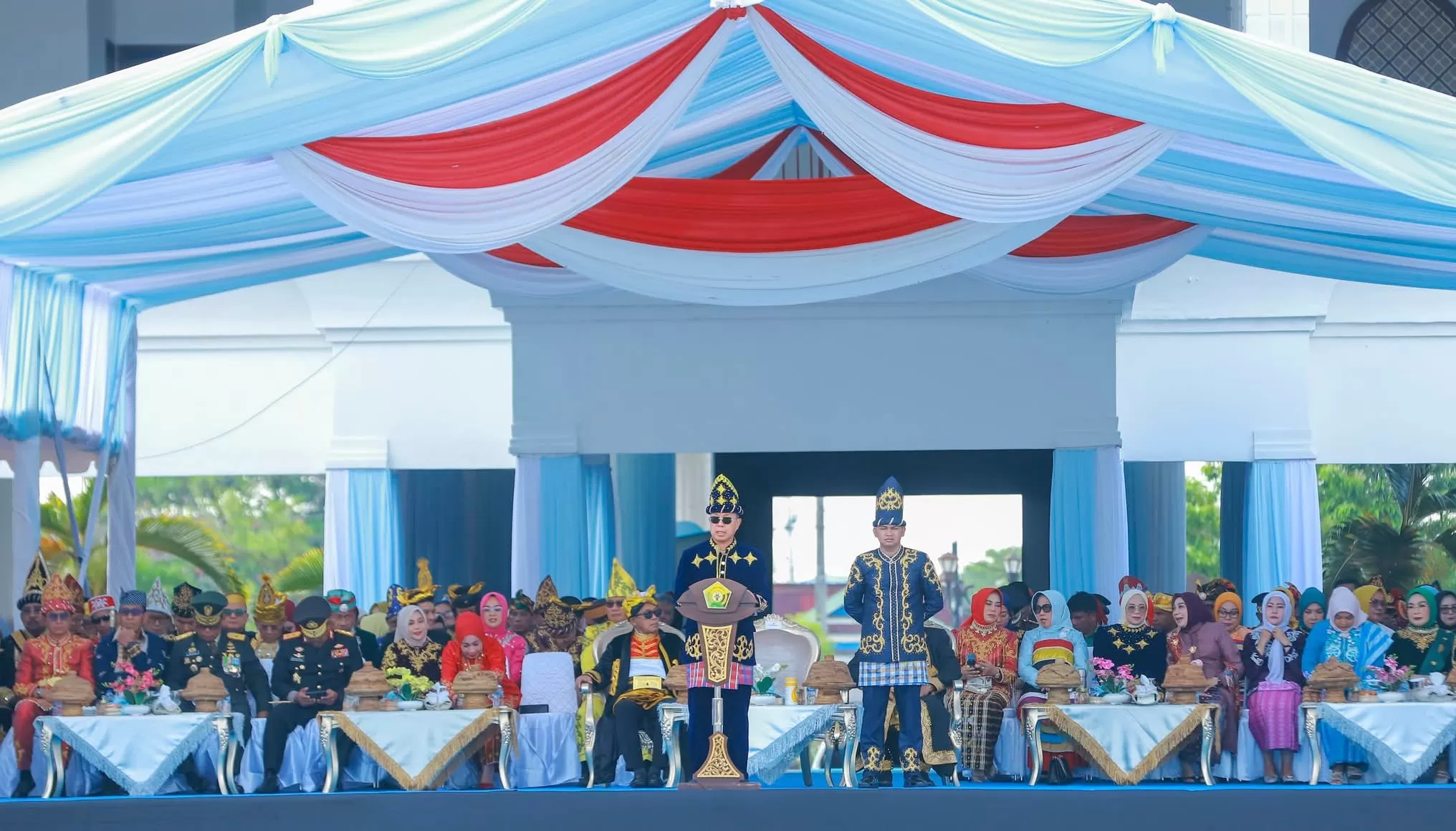 Gubernur saat Pimpin Upacara HUT ke-62 Sultra