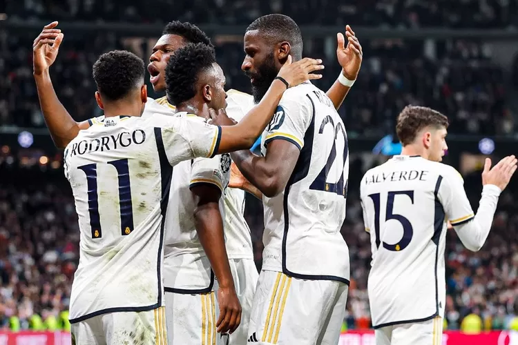 Real Madrid lolos ke perempat final Liga Champions meski hanya ditahan imbang 1-1 melawan RB Leipzig di Stadion Santiago Bernabeu, Kamis dini hari (7/3). (Instagram/@realmadrid)