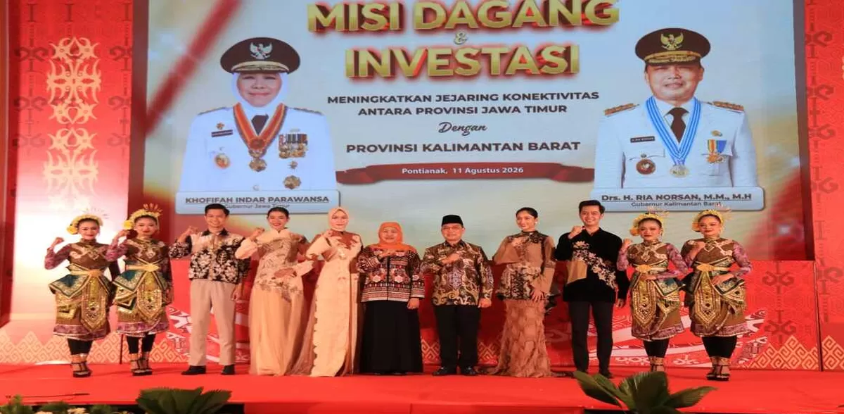 Pemerintah Provinsi Kalimantan Barat (Pemprov Kalbar) secara resmi mempererat hubungan perdagangan dan investasi antardaerah melalui kerja sama dengan Pemerintah Provinsi Jawa Timur (Pemprov Jatim). (Dok.  Prokopim Pemprov Kalbar)