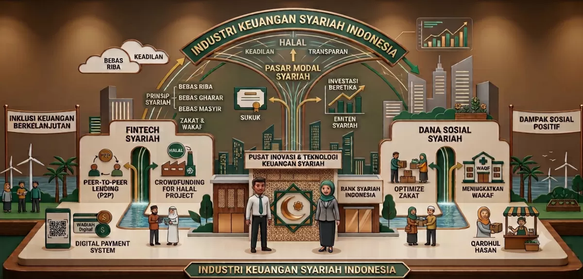ILUSTRASI - Rekor Baru dan Tahan Banting di Tengah Ketidakpastian Global! Aset Keuangan Syariah Indonesia Tembus Rp3.131 Triliun di LPKSI 2025 (Dibuat Kalimantansatu.com via Gemini AI)