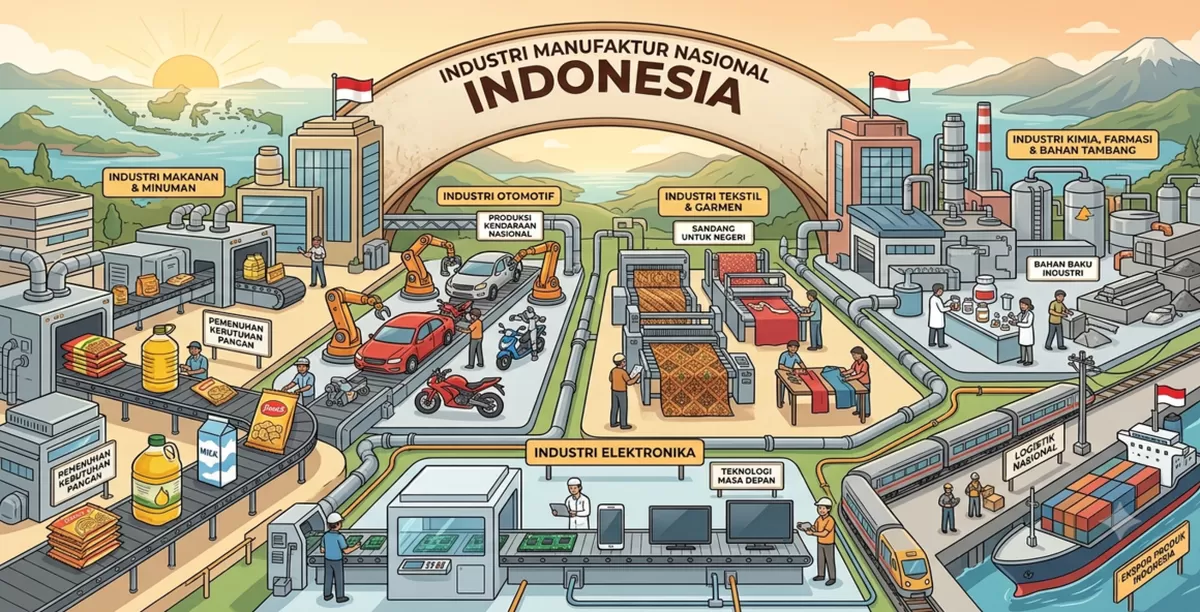 Kinerja sektor manufaktur nasional menunjukkan resiliensi yang kuat di tengah meningkatnya tantangan global dan domestik. (Kalimantansatu.com via Gemini AI)