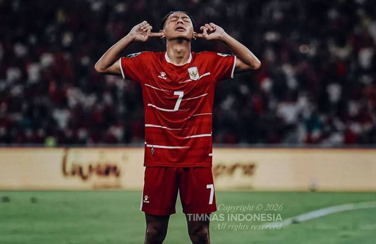Striker Garuda Beckham Putra jawab keraguan masyarakat dengan performa apik dan dua gol di laga pertama FIFA Series 2026, melawan Saint Kitts and Nevis, di SUGBK, 27 Maret 2026. (PSSI)