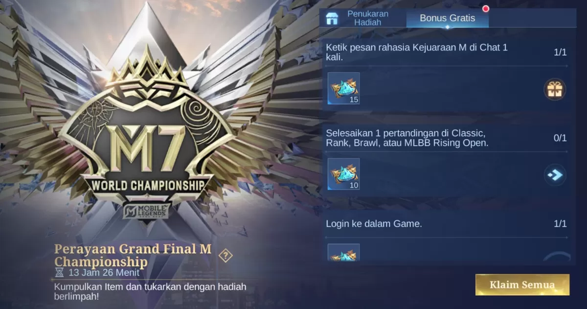 Apa Pesan Rahasia Kejuaraan M di Chat 1 ? Waktu Terbatas, Segera Ketik dan Klaim Border Avatar Final M7 Championship MLBB ! Aurora Gaming PH Juara M7 (Kalimantansatu.com)