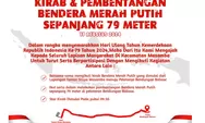 Kirab dan Pengibaran Bendera Merah Putih Sepanjang 79 Meter Meriahkan HUT ke-79 RI di Luwu Utara
