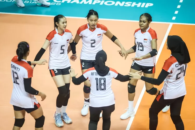  Timnas voli putri Indonesia U21 telah memenuhi target pada Kejuaraan Dunia Voli Putri U21 2025 setelah finis di peringkat 16. (foto: PBVSI)