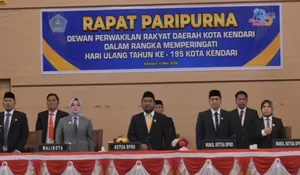 Paripurna HUT ke-195, Wali kota Kendari Paparkan Capaian Pembangunan