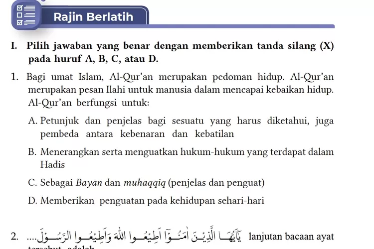 Kunci Jawaban PAI Kurikulum Merdeka Kelas 7 SMP Halaman 20-24 Rajin ...