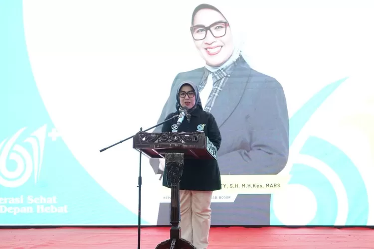 Kepala Dinas Kesehatan Kabupaten Bogor, Fusia Meidiawaty, menegaskan percepatan 6 Pilar Transformasi Kesehatan pada peringatan HKN ke-61. (Foto/Diskominfo Kabupaten Bogor.)