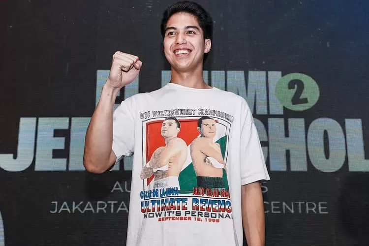 El Rumi hadiri konferensi pers jelang pertandingan tinju lawan Jefri Nichol (Foto: Gorajuara/ Instagram/ @elelrumi)