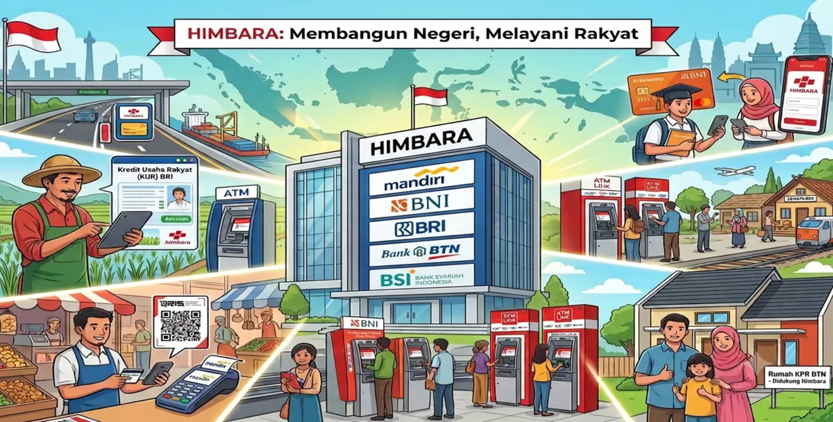 Ilustrasi Himpunan Bank Milik Negara (Himbara). (Kalimantansatu.com via Gemini AI)