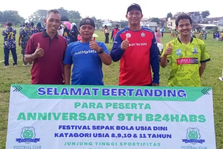 Tim sepak bola usia 8, 9, 10, dan usia 11 tahun yang tersebar di Jabodetabek plus Karawang mengikuti turnamen Anniversary 9 Tahun B24HABS. (ISTIMEWA)