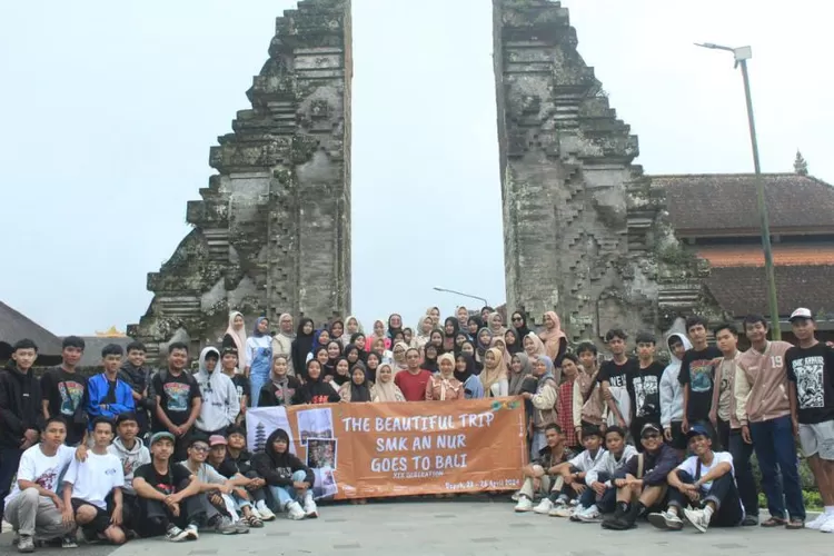 SERU : Giat SMK An Nur, Kelurahan Pasir Putih, Kecamatan Sawangan, Kota Depok, usai melaksanakan Ujian Akhir Sekolah (UAS) dan Uji Kompetensi Kejuruan (UKK) kelas XII, The Beautiful Trip Goes to Bali, April 2024. (DOKUMEN SMK AN NUR)