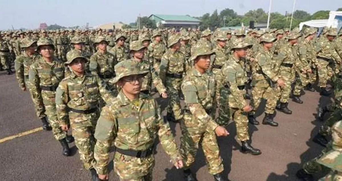 Sejumlah calon pengelola KDKMP dan calon pengelola KNMP saat  mengikuti Latihan Dasar Kemiliteran (Latsarmil).
