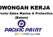 PT Pabrik Cat & Tinta Pacific saat Ini Membuka Lowongan Kerja Posisi Sales Marine & Protective Coating (Batam)