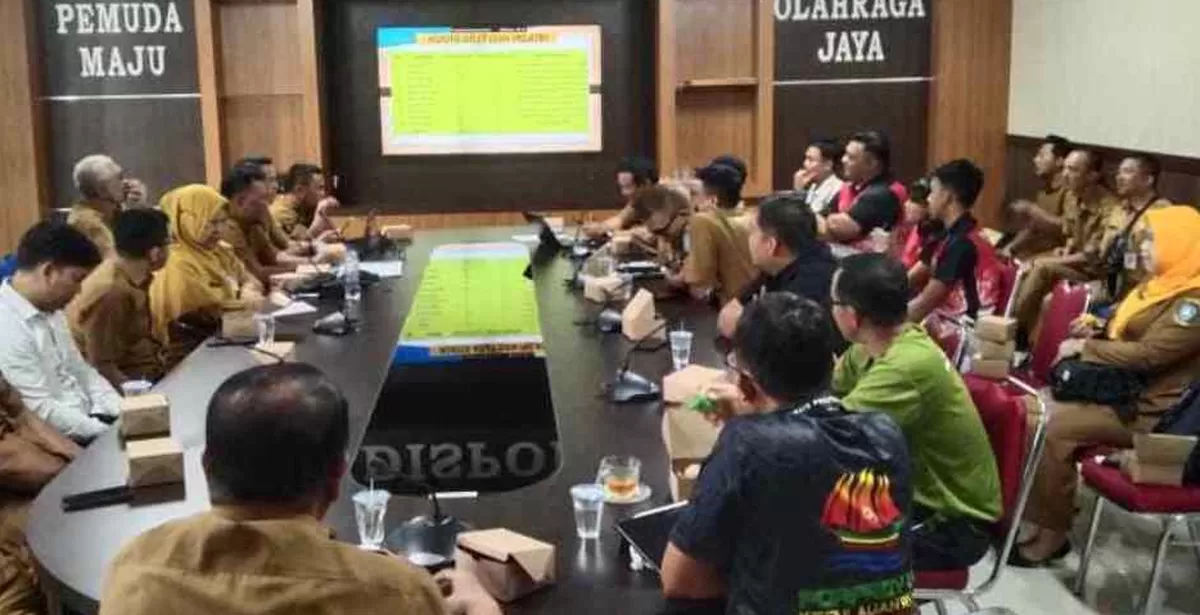 Dispora Tanjungpinang saat mematangkan persiapan menghadapi POPDA Provinsi Kepri Tahun 2026 akan berlangsung pada Juli 2026 di Kabupaten Karimun.