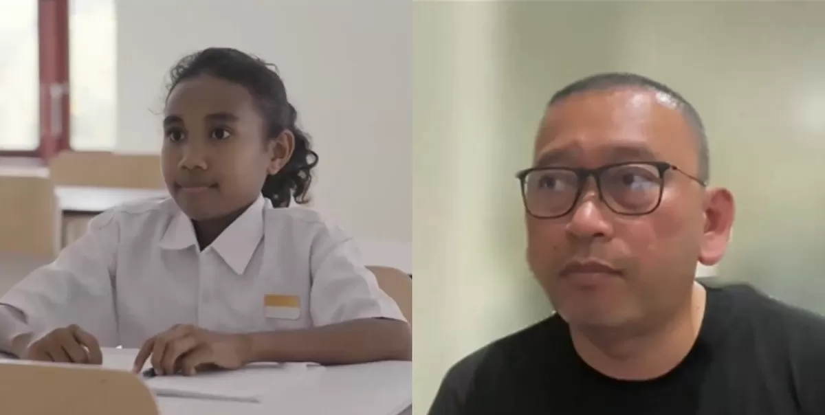 Sekjen Kemensos, Robben Rico mengungkapkan kisah siswi yang bersekolah di SRMP 19 Efata Kupang, NTT. (Kalimantansatu.com/Dok. Promedia Teknologi Indonesia)