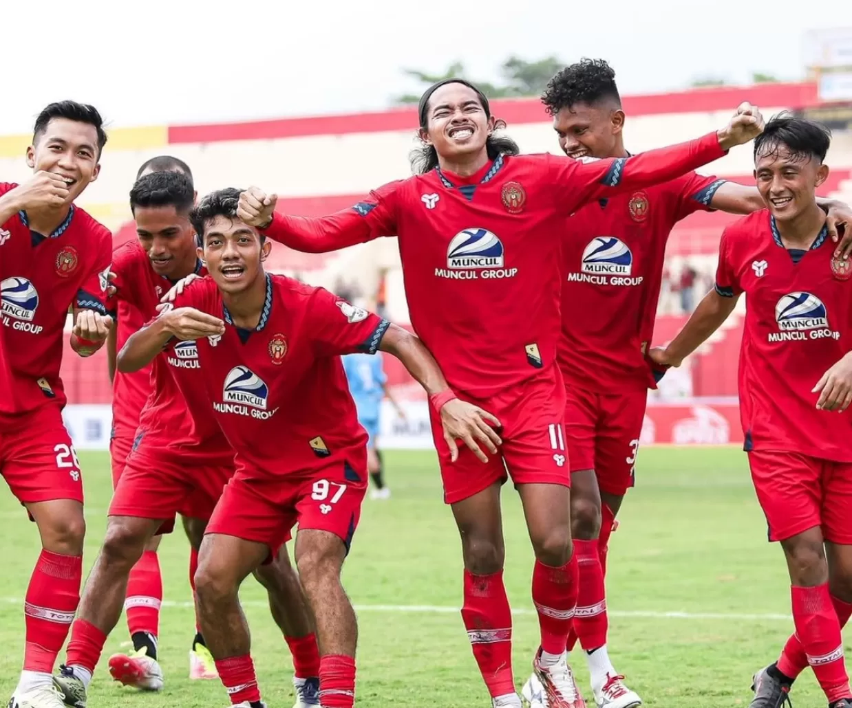 Pemain Persiba merayakan gol (instagram Persiba)