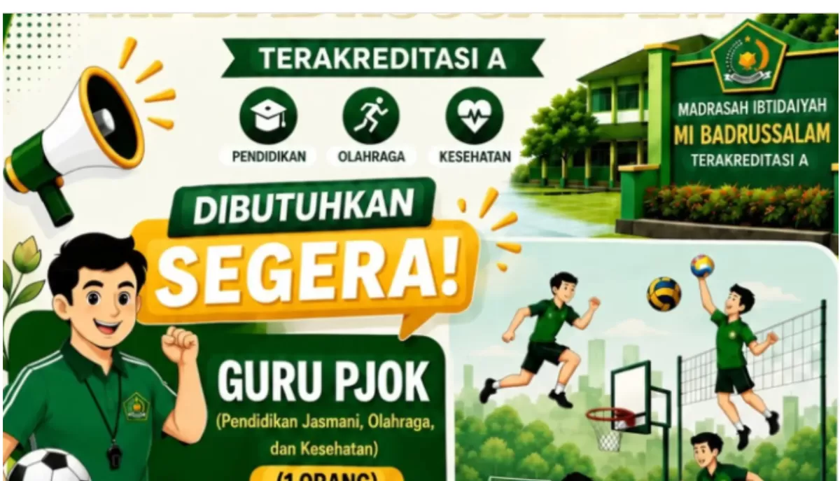 Lulusan S1 Olahraga Merapat! MI Badrussalam Surabaya Buka Lowongan Guru PJOK, Cek Syaratnya.