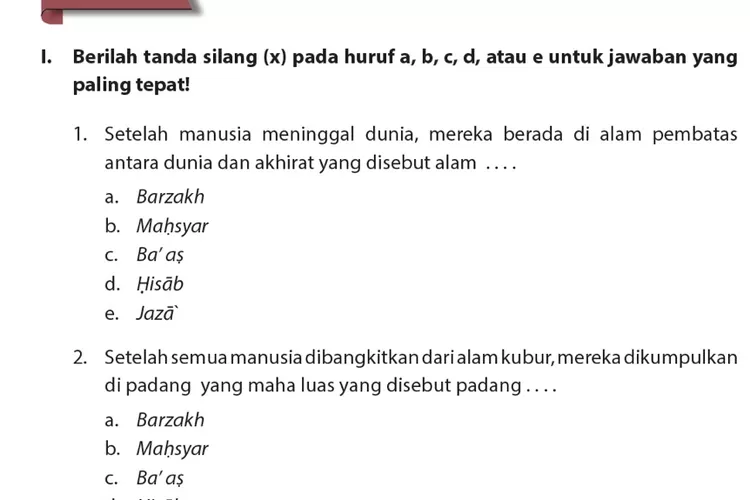 KUNCI Jawaban PAI Kelas 12 SMA Halaman 17 18 19 Evaluasi Bab 1 Bagian I ...