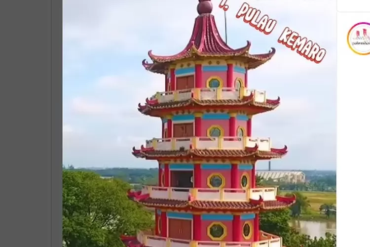 Imlek dan cap go meh kalau di Palembang identik dengan pulau kemaro (tangkapan layar instagram @pariwisata.palembang)