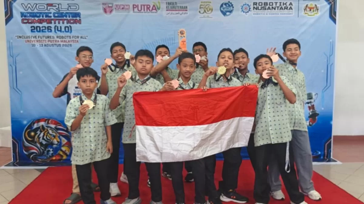 Ajang yang diselenggarakan World Robotic Center (WRC) bersama Robotika Nusantara dengan dukungan Kementerian Pendidikan Malaysia itu mempertemukan peserta dari sejumlah negara.(Istimewa).