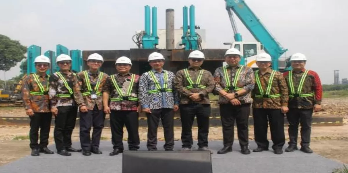 PT Argo Pantes Tbk (ARGO) melakukan Groundbreaking yang menandai dimulainya pembangunan gudang Build-to-Suit (BTS) untuk J&amp;T Cargo pada 23 April 2026. (Kalimantansatu.com/Dok. PT Argo Pantes Tbk)