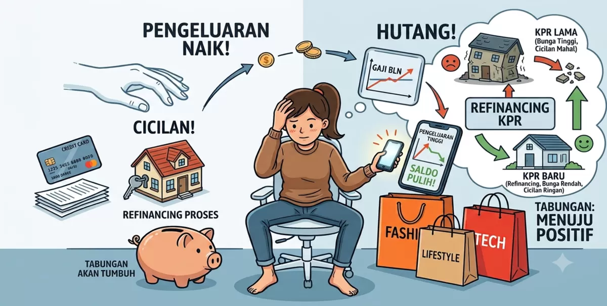 Membahas Refinancing KPR : Solusi Mengurangi Bunga Cicilan atau Jebakan Baru ? Ketahui Cara Kerja Hingga Biaya yang Wajib Dikeluarkan (Ilustrasi dibuat Kalimantansatu.com via Gemini AI)
