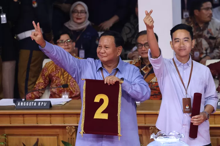 Prabowo dan Gibran mendapatkan nomor urut 2