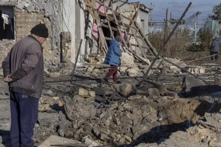 1000 hari perang Rusia vs Ukraina, sebuah rumah di Ukraina rata Ngan tanah