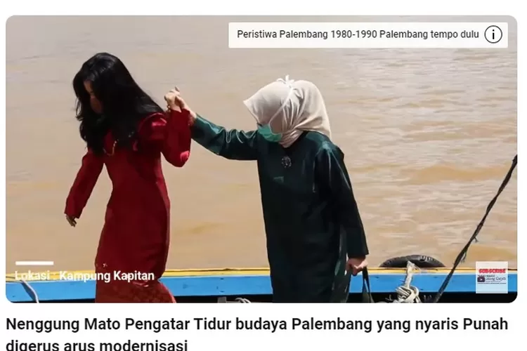 Nenggung mato tradisi meninabobokkan bayi di Palembang (tangkapan layar youtube @Mangdayat)