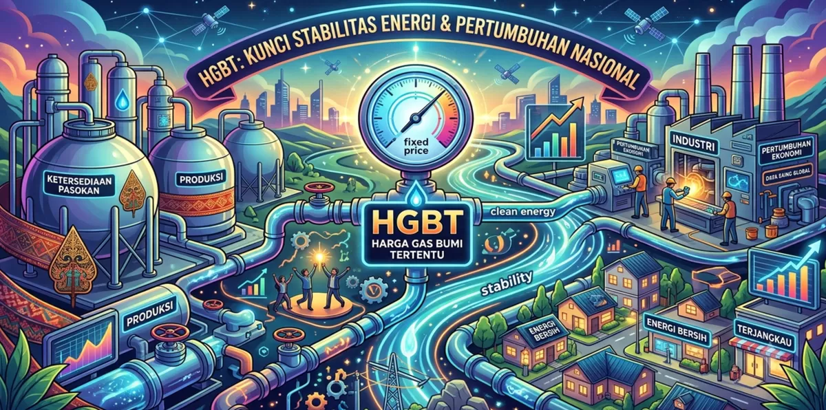 Kementerian Perindustrian (Kemenperin) menyoroti realisasi pelaksanaan kebijakan Harga Gas Bumi Tertentu (HGBT) yang dinilai belum berjalan optimal akibat adanya kebijakan Alokasi Gas Industri Tertentu (AGIT). (Kalimantansatu.com.via Gemini AI)