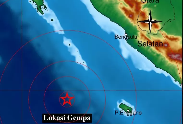 Gempa Guncang Wilayah Pantai Barat Bengkulu, Tidak Berpotensi Tsunami  (BMKG )
