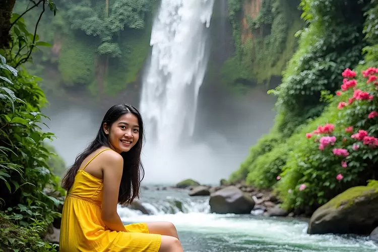 Ilustrasi - Nikmati keindahan alam Semarang lewat deretan curug eksotis dengan air jernih dan pemandangan hijau yang menyejukkan, ideal untuk wisata alam. (Meta)