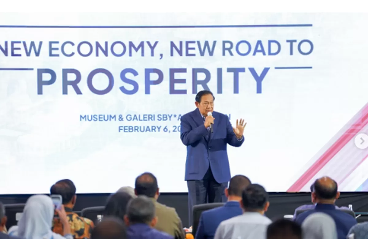 SBY pada forum Yudhoyono Dialogue Forum bertajuk &ldquo;New Economy, New Road to Prosperity./ig