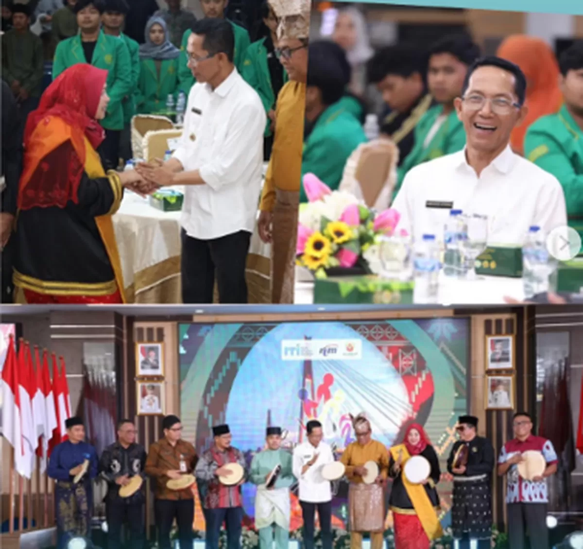 Walikota Batam Amsakar Achmad saat membuka kegiatan Pantun Tiga Serumpun kolaborasi tiga negara serumpun Indonesia, Malaysia dan Brunai Darussalam.(Foto:Ig Diskominfo Batam)