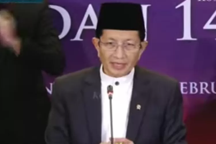 Menteri Agama, Nasaruddin Umar umumkan awal puasa Ramadhan jatuh pada 1 Maret 2025. (Tangkap layar YouTube.com/@kompastv)
