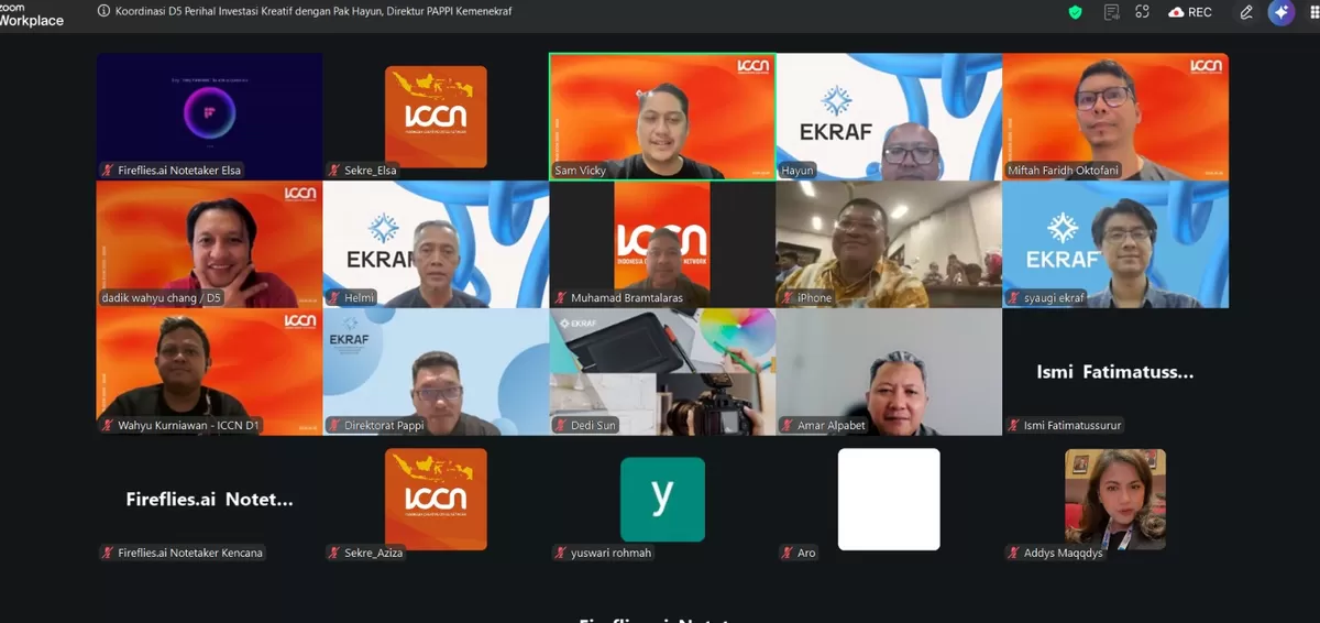 Indonesia Creative Cities Network (ICCN) dan Kementerian Ekonomi Kreatif RI terus melalukan koordinasi untuk dapat menghadirkan skema pembiayaan baru bagi pelaku ekonomi kreatif (ekraf). (Dok. ICCN)