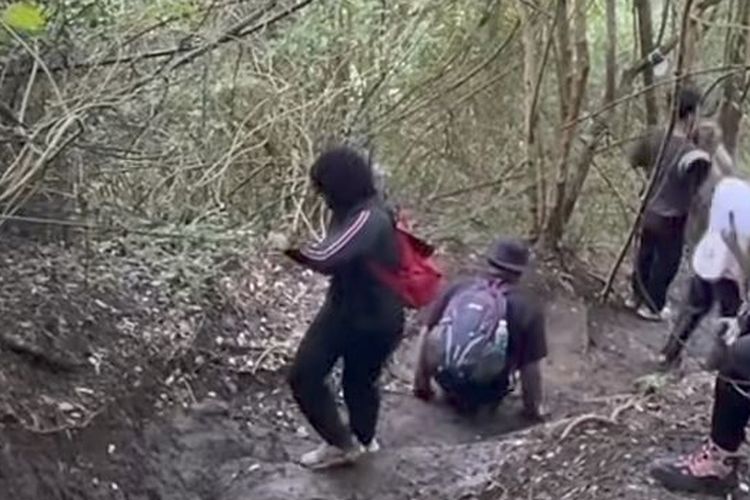 Jalur Menanjak Gunung Budeg Licin, Simak Tips Aman Mendaki Saat Cuaca Buruk