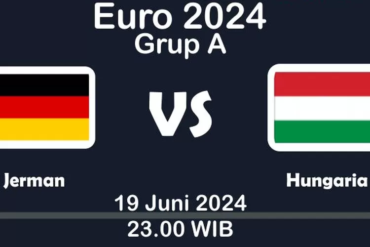 Poster Pertandingan Jerman vs Hungaria di Babak Kedua Grup A Euro 2024. (Foto/Istimewa.)