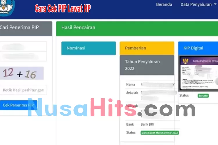 Cek Penerima Bantuan Pip Di Link Kemdikbud Lewat Hp Berikut Cara Pencairan Dana Nusa Hits 1851